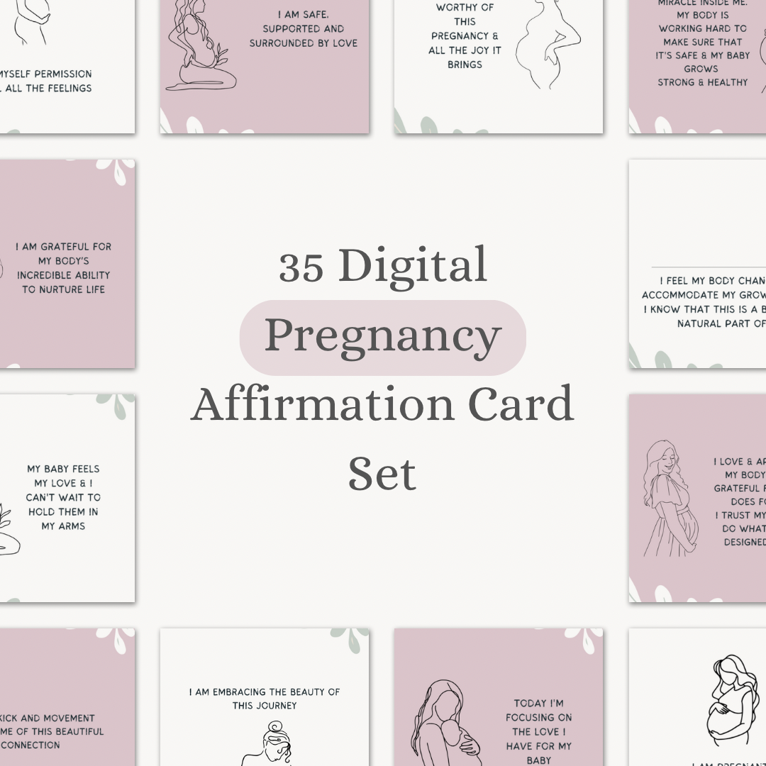 35 Digital Pregnancy Affirmation Card Set