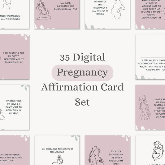 35 Digital Pregnancy Affirmation Card Set